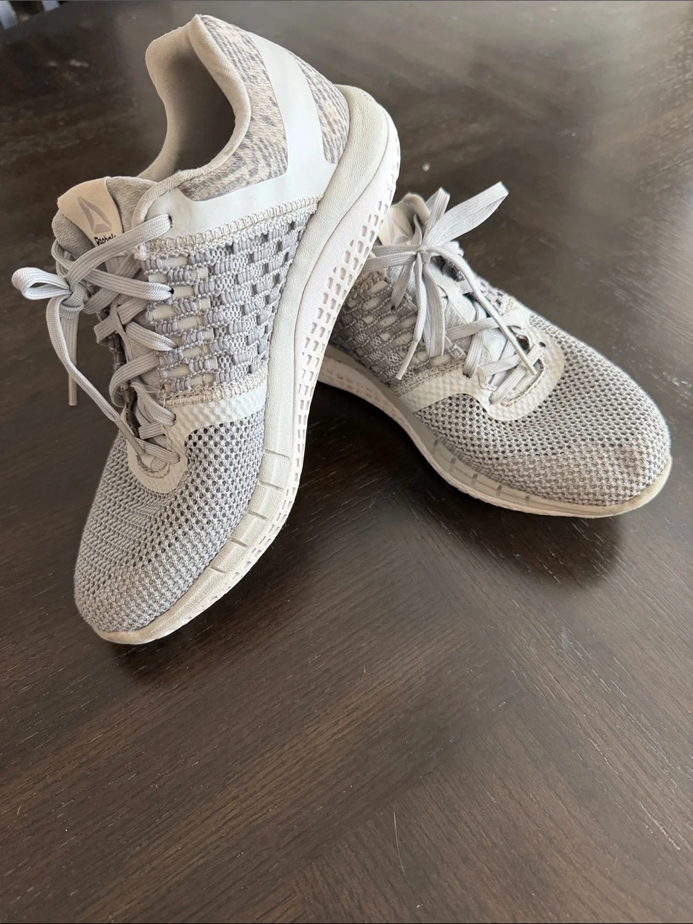 Reebok Light Gray Mesh Running Shoes